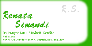 renata simandi business card